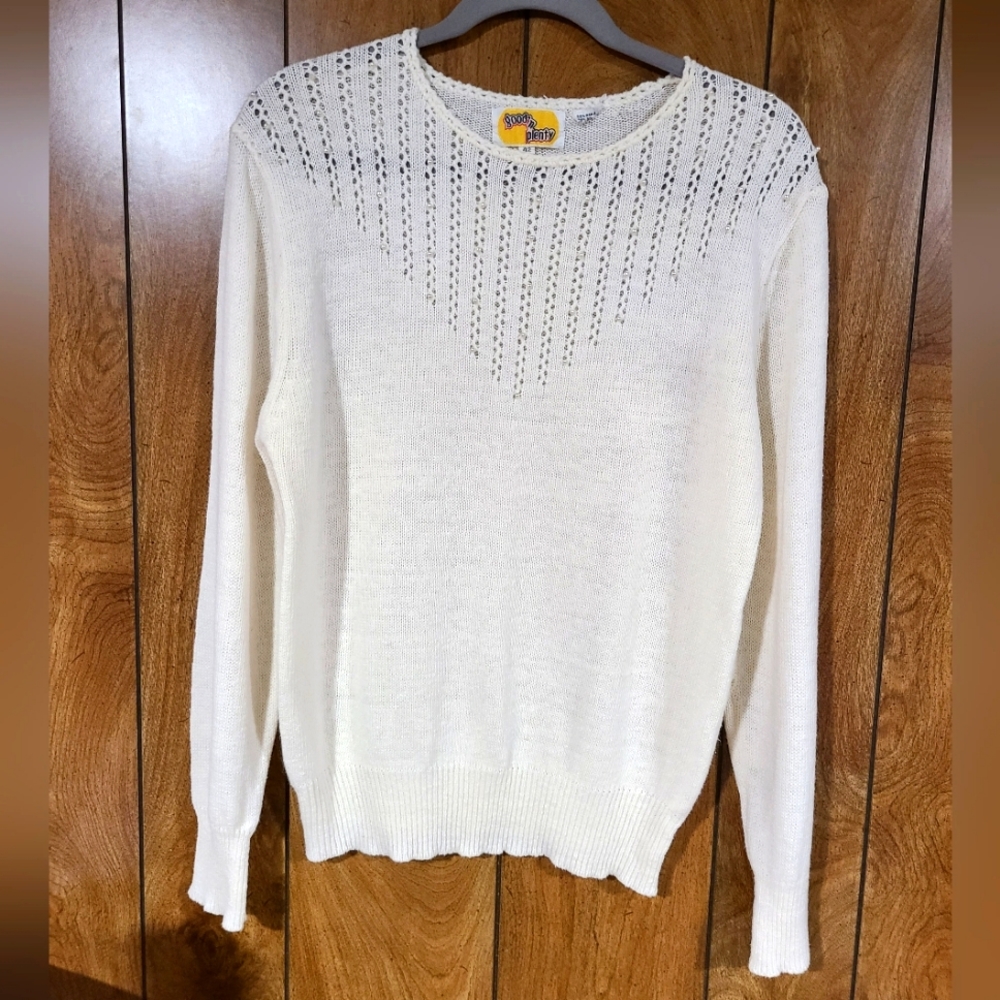 Good n Plenty vintage openwork pullover sweater